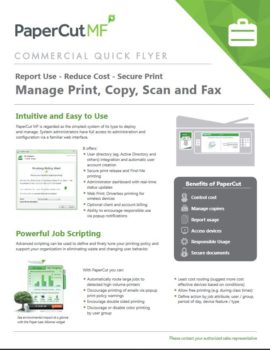 Commercial Flyer Cover, Papercut MF, IT Business Solutions, Rockwood, PA, Pennsylvania, Xerox, HP, Dealer, Agent, Reseller