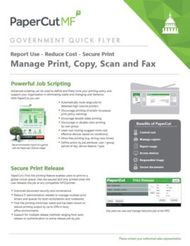 Government Flyer Cover, Papercut MF, IT Business Solutions, Rockwood, PA, Pennsylvania, Xerox, HP, Dealer, Agent, Reseller