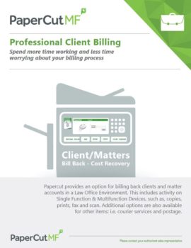 Professional Client Billing Cover, Papercut MF, IT Business Solutions, Rockwood, PA, Pennsylvania, Xerox, HP, Dealer, Agent, Reseller