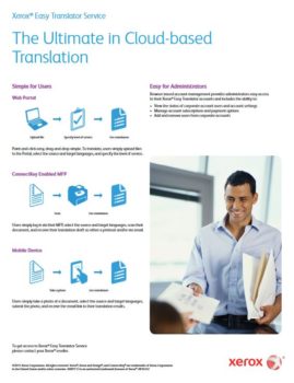 Fact Sheet Cover, Xerox, Easy Translator Service, IT Business Solutions, Rockwood, PA, Pennsylvania, Xerox, HP, Dealer, Agent, Reseller